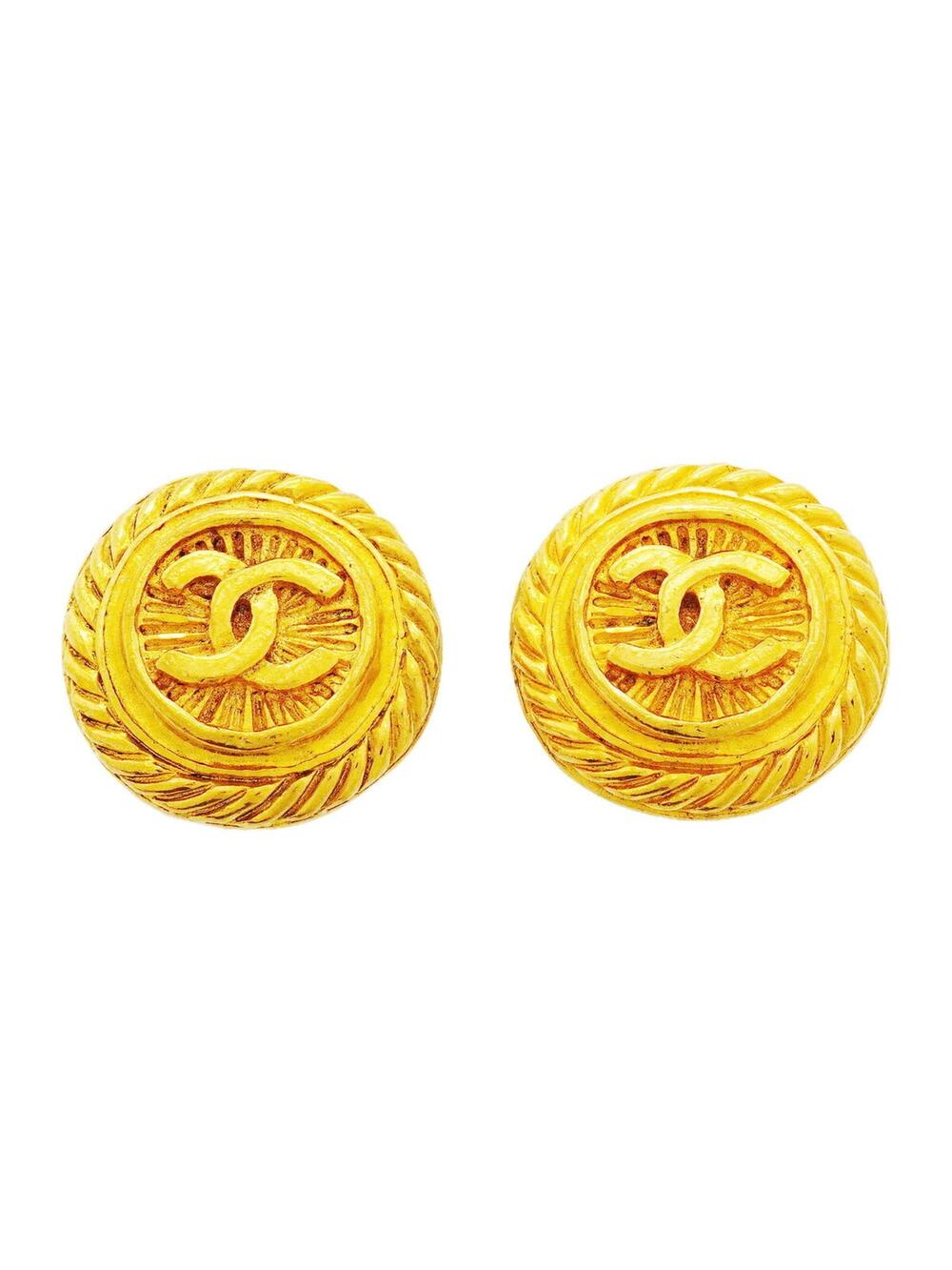 Chanel Cc Logo Circle Clip-On Earrings #357818C58B